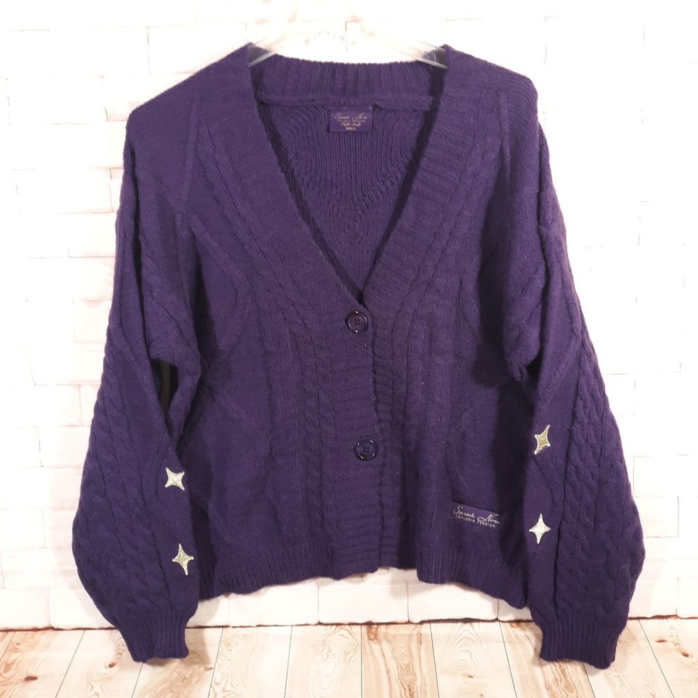 Taylor Swift Official Speak Now Cardigan Sweater Womens M / L Purple Knit